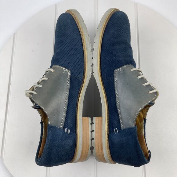 STEVE MADDEN Mens Dress Shoes Size 9 Two Tone Blue Suede ROQUE - Picture 7 of 13
